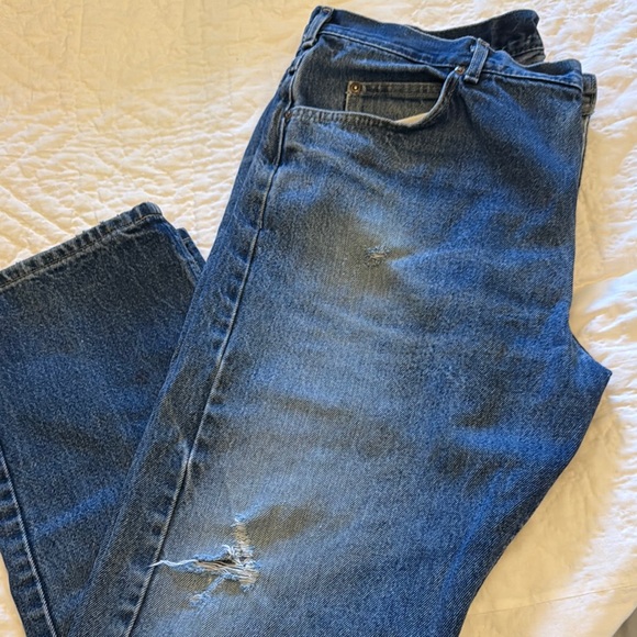 Lee Other - Lee Blue Relaxed Fit Jeans with Distressed Look